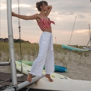 Anthropologie linen wide pants